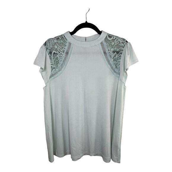 torrid Tops - Torrid Mint Green Lace Short Sleeve Top Size 0